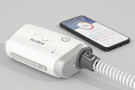 Compact travel CPAP with mask, passport and adapters