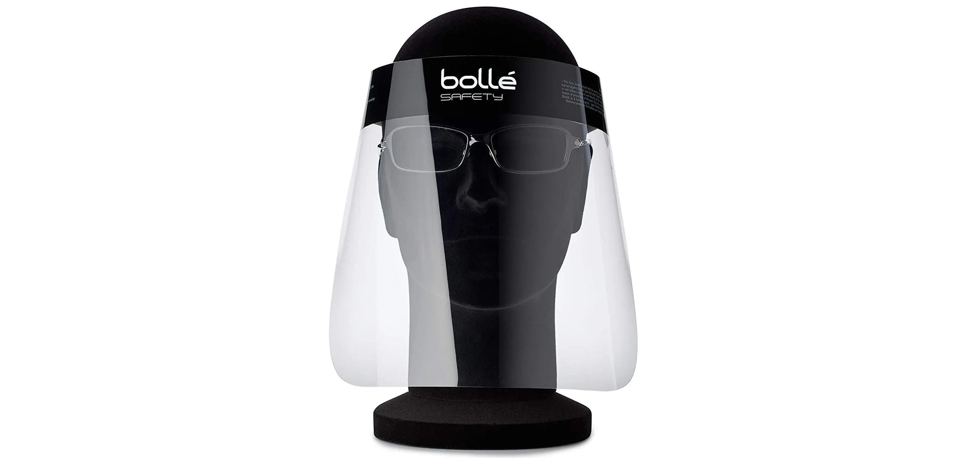 Bolle eyeglasses on a mannequin head with a white background