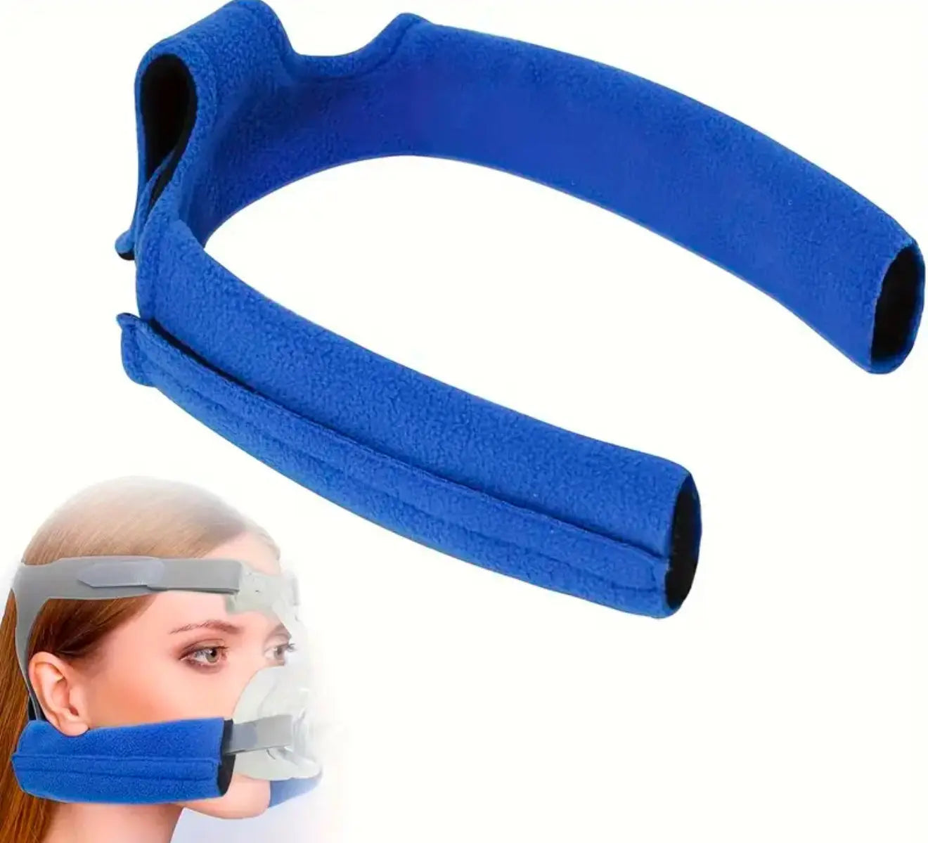 Ergonomic CPAP headband accessory for pressure relief