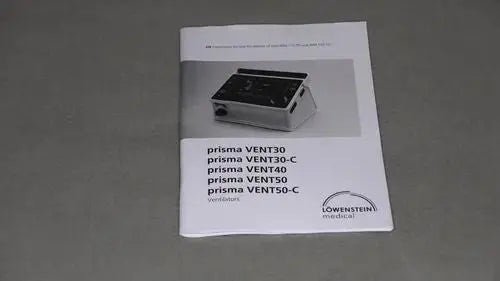 Manual of Prisma Vent 40 lightweight portable ventilator