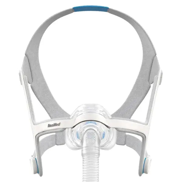ResMed CPAP mask on a white background