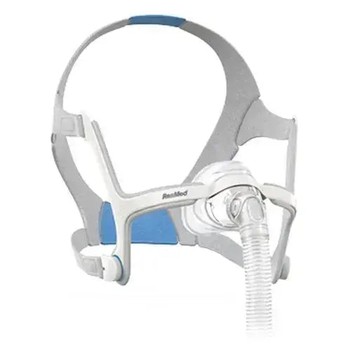 ResMed CPAP mask on a white background