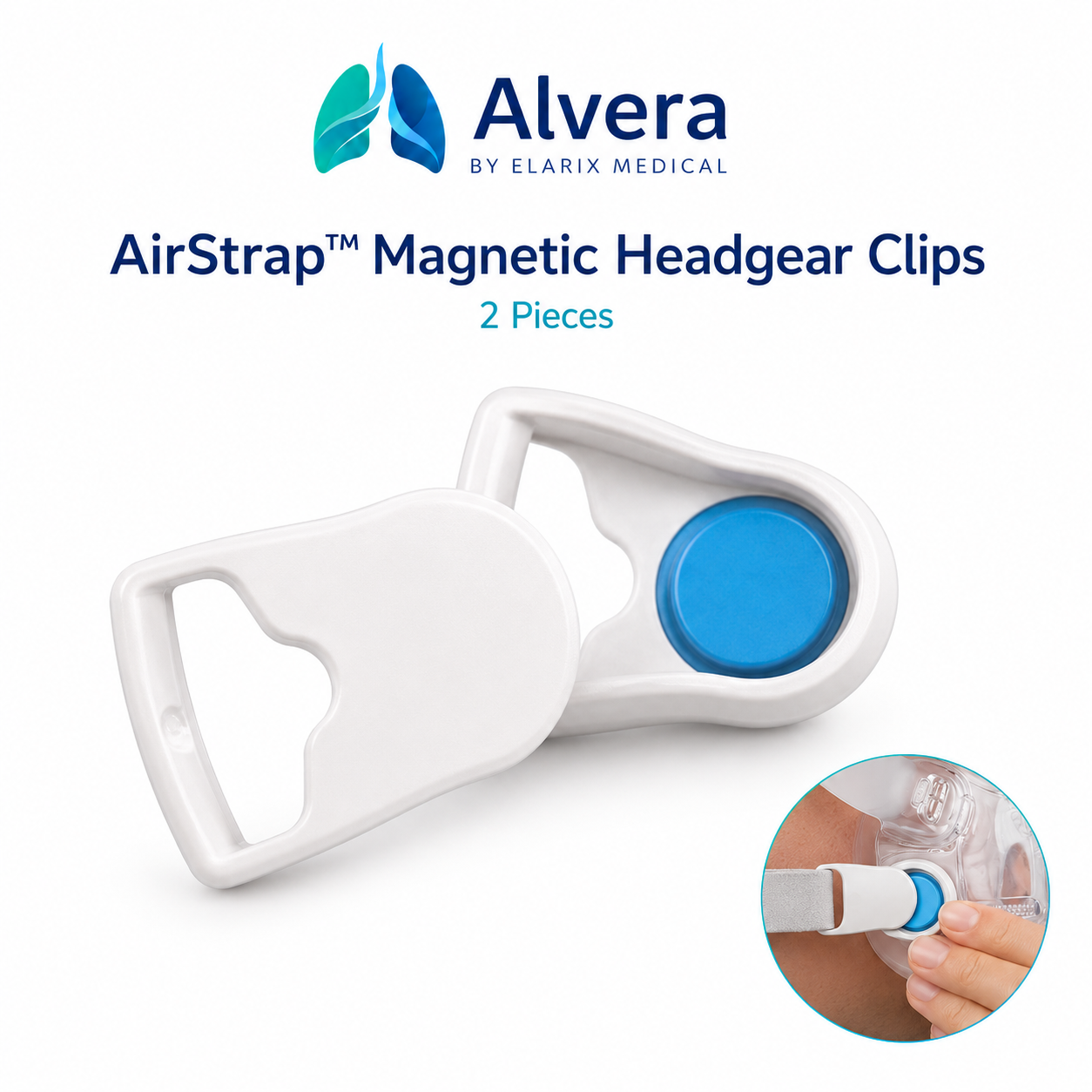 ALVERA AirStrap™ Magnetic Headgear Clips Headgear clips CPAP Supply UK