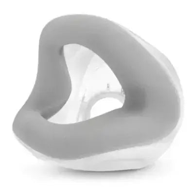 CPAP mask replacement cushions in memory foam and silicone on a transparent background