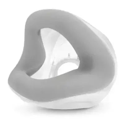 CPAP mask replacement cushions in memory foam and silicone on a transparent background