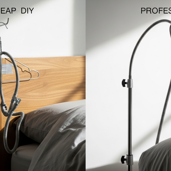 Cheap vs Professional CPAP Hose Supports: Which Best Ends Mask Drag? - CPAP Hose Holder, CPAP Tubing Support, CPAP Bedside Stand
