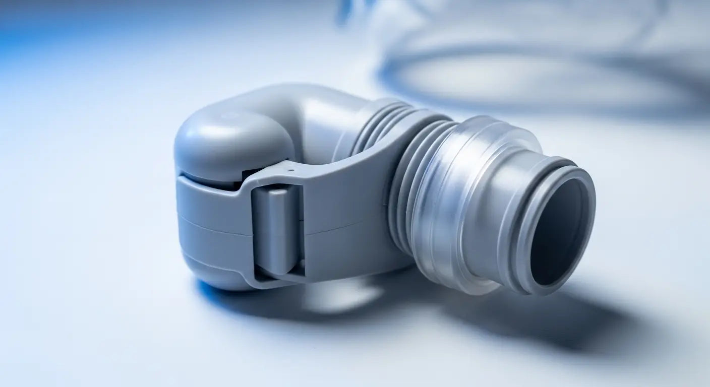 Poor CPAP Data Checklist: 6 Signs New Mask Connectors Could Help - CPAP mask connectors, elbow connectors, nasal mask parts