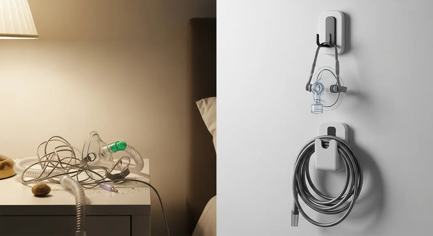 5 CPAP Storage Mistakes That Ruin Your Sleep Quality - CPAP hose drag, morning headaches, CPAP mask contamination