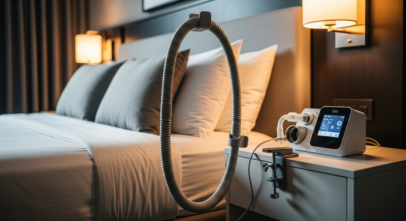 How to Optimize CPAP Setup: The Configuration for Better Sleep Scores in 2026 - CPAP hose holder, CPAP tubing support, sleep apnea therapy