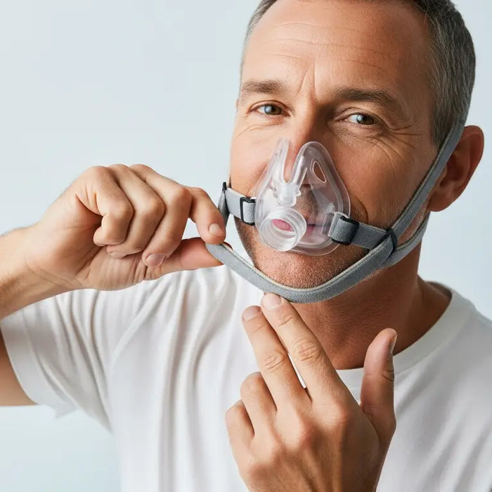 Optimizing CPAP Therapy: Expert Guide to Chin Straps and Mouth Leaks - CPAP therapy, sleep apnea treatment, nasal pillow masks