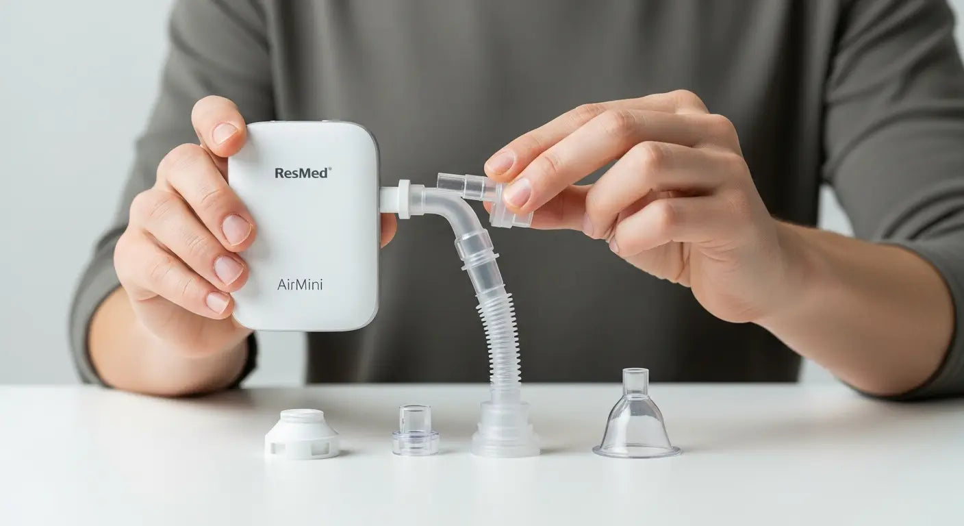 Tired on Vacation? How to Fix AirMini Mask Connection Problems - sleep apnea travel, morning headaches, chronic fatigue