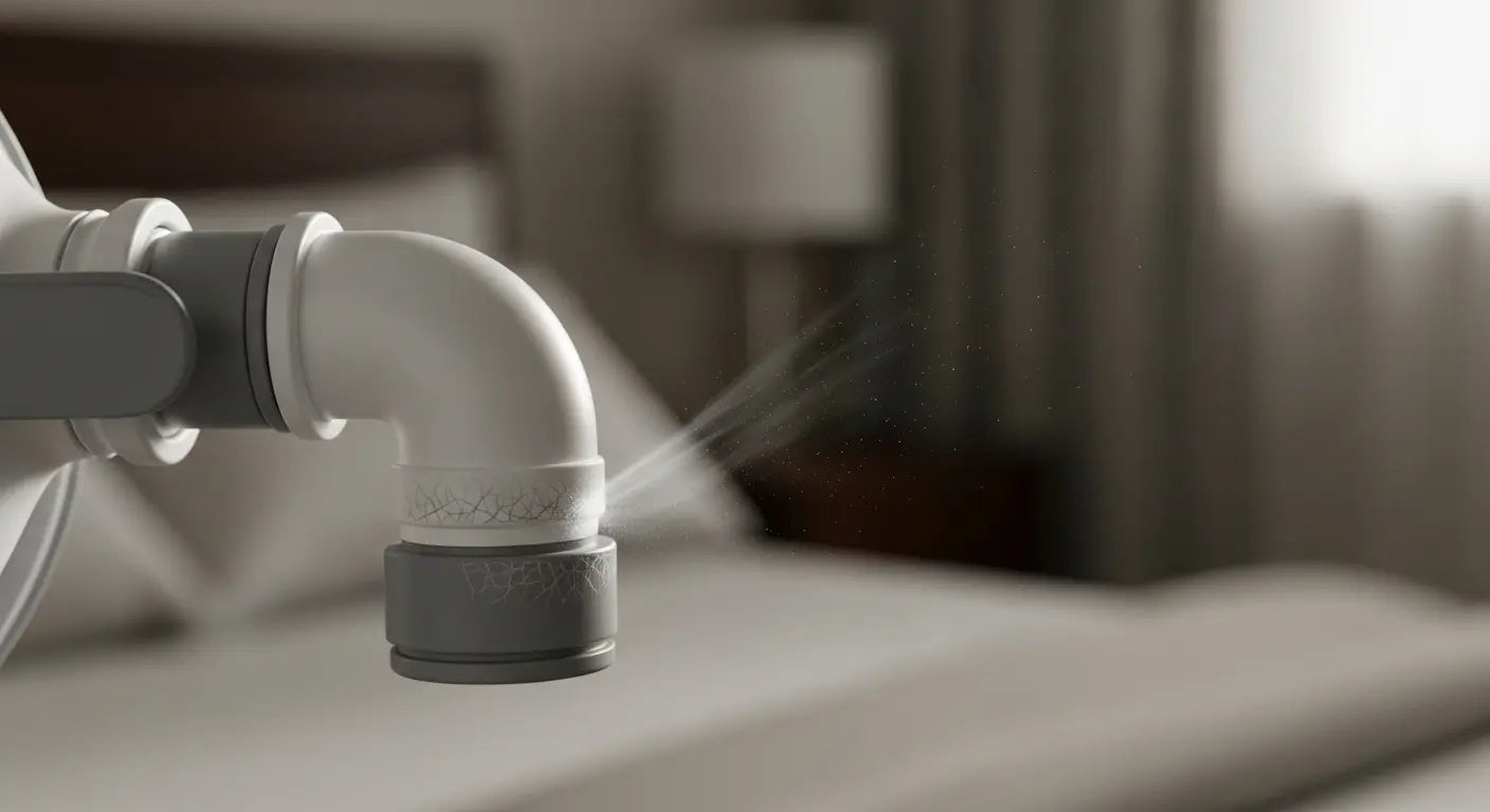 Stop CPAP Air Leaks: Is a Worn Elbow Ruining Your Sleep? - CPAP air leaks, mask whistling sound, dry eyes from CPAP