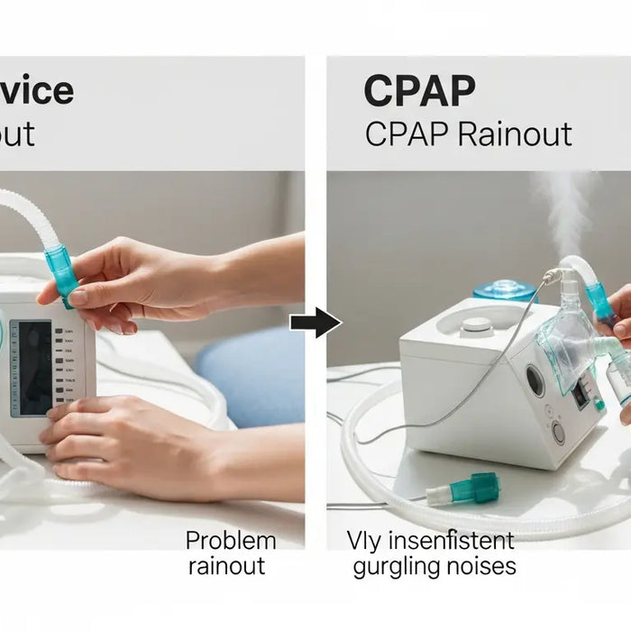 Stop CPAP Rainout: Why Water in Your Mask is Ruining Your Sleep - CPAP rainout symptoms, water in CPAP mask, gurgling CPAP hose
