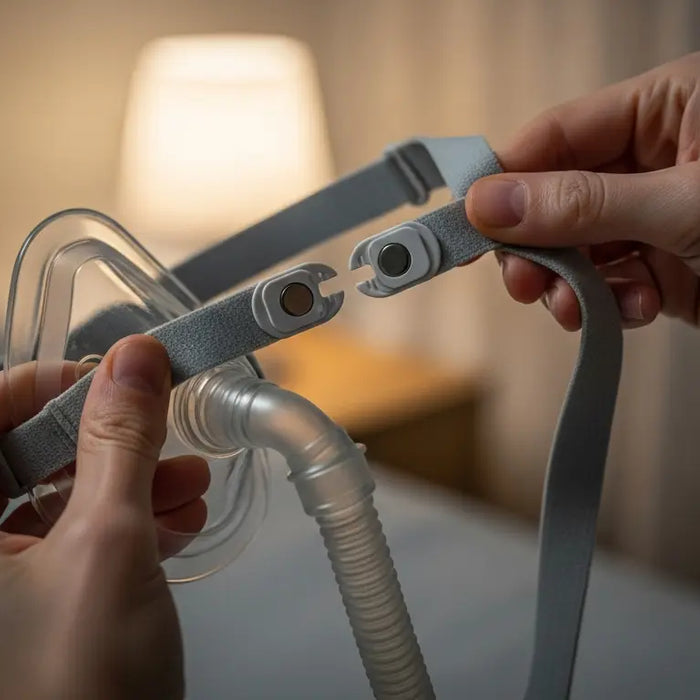Tired of Fumbling with CPAP Clips? End Your Nightly Mask Frustration - CPAP mask leaks, fumbling with CPAP clips, arthritis finger pain CPAP