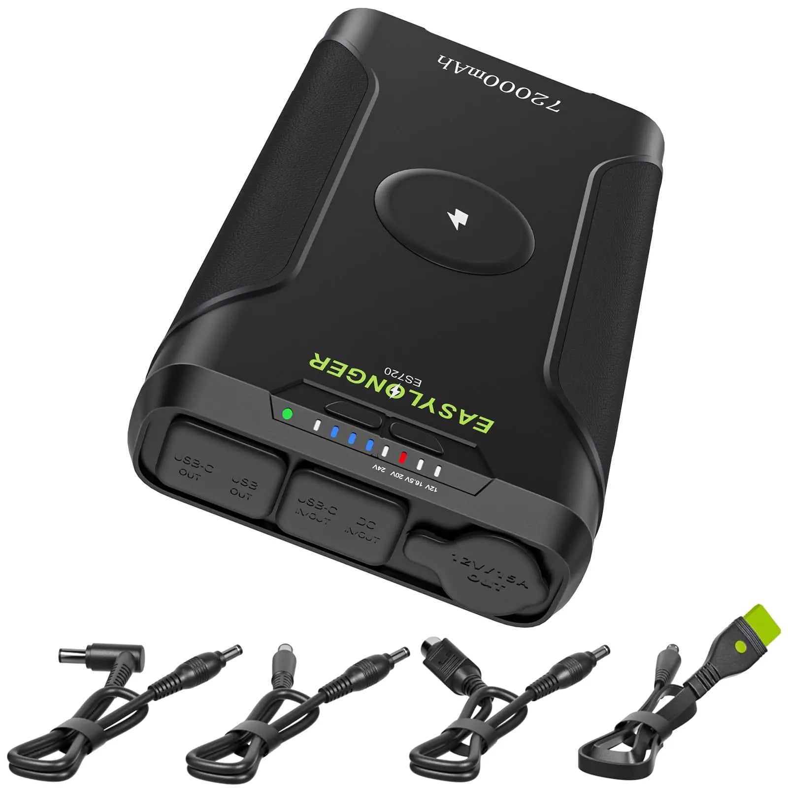 CPAP power supplies including batteries, adapters, and cords for travel and backup use