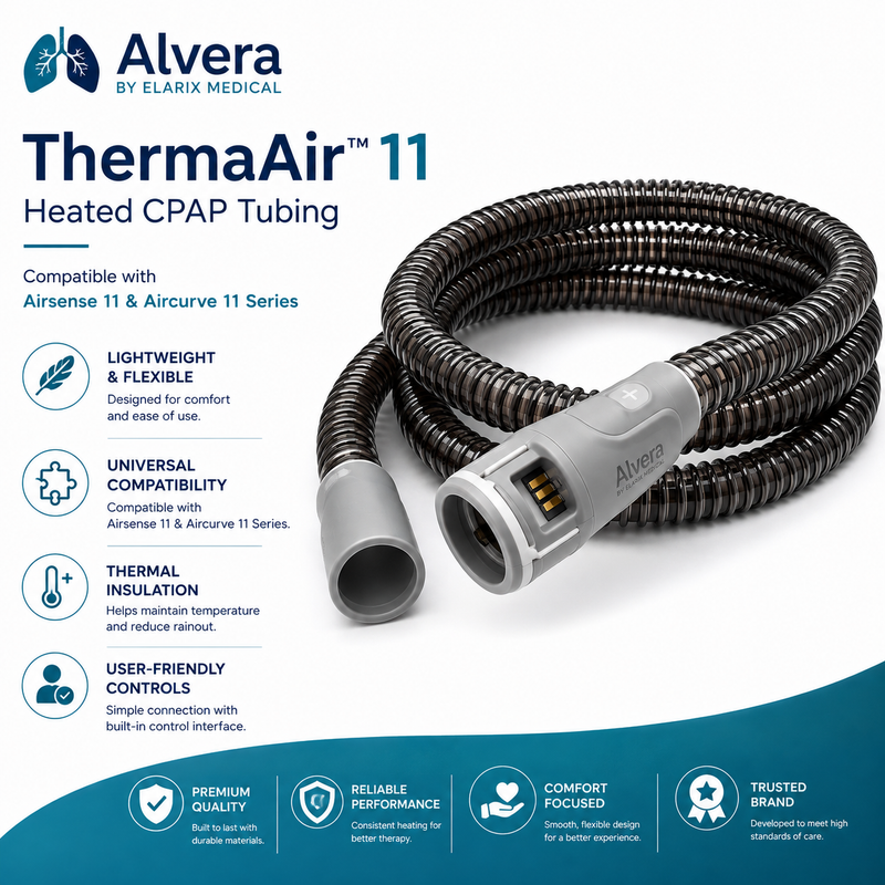 Alvera ThermaAir™ 11 Heated CPAP Tubing heated CPAP tubing CPAP