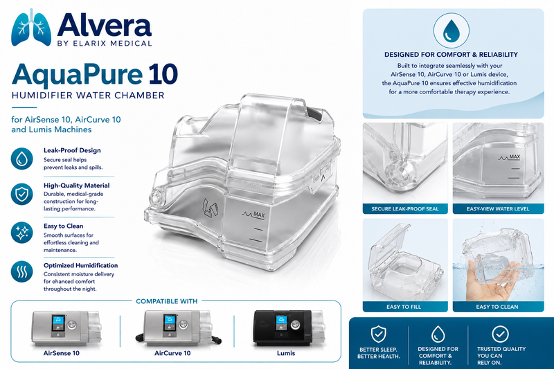 Alvera AquaPure 10 Humidifier Water Chamber for AirSense 10, AirCurve