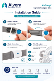 ALVERA AirStrap™ Magnetic Headgear Clips - 4 Pieces - CPAPSupply UK