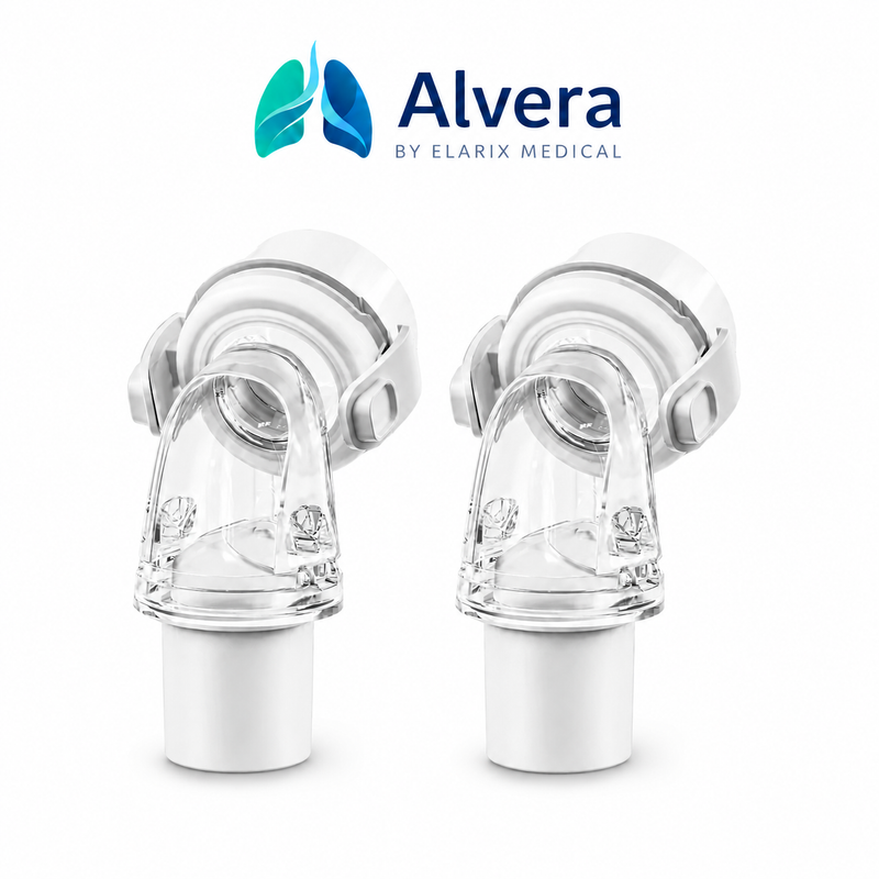 Alvera AirLink 360 Swivel Elbow for AirFit F20, AirTouch F20 and AirFit F30 Masks Twin Pack