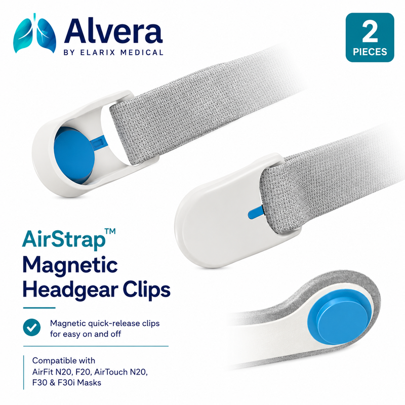 ALVERA AirStrap™ Magnetic Headgear Clips - 2 Pieces - CPAPSupply UK