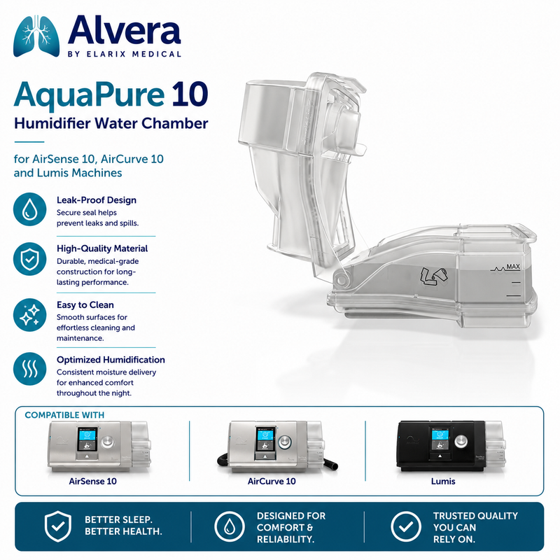 Alvera AquaPure 10 Humidifier Water Chamber for AirSense 10, AirCurve