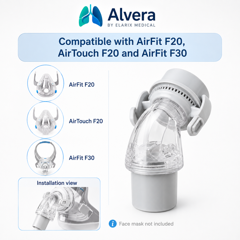 Alvera AirLink 360 Swivel Elbow for AirFit F20, AirTouch F20 and