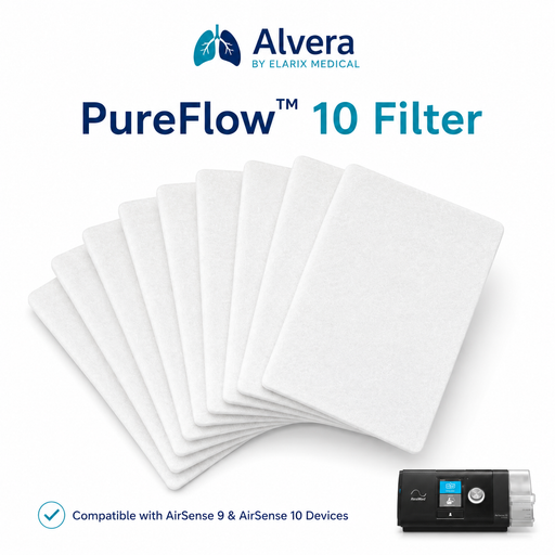 ALVERA PureFlow 10 Filter Compatible with AirSense 9 & AirSense 10