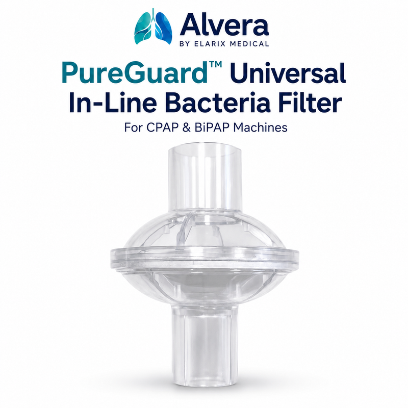 ALVERA PureGuard™ Universal In-Line Bacteria Filter for CPAP & BiPAP Machines CPAPSupply UK