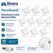 ALVERA PureGuard™ Universal In-Line Bacteria Filter for CPAP & BiPAP