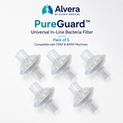 ALVERA PureGuard™ Universal In-Line Bacteria Filter for CPAP & BiPAP Machines CPAPSupply UK
