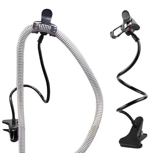 Two flexible phone holders with clips on a white background, featuring the brand 'Elarix Medical'.