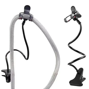 Two flexible phone holders with clips on a white background, featuring the brand 'Elarix Medical'.