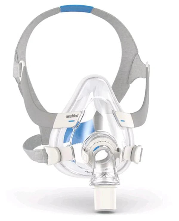 ResMed CPAP mask on a white background