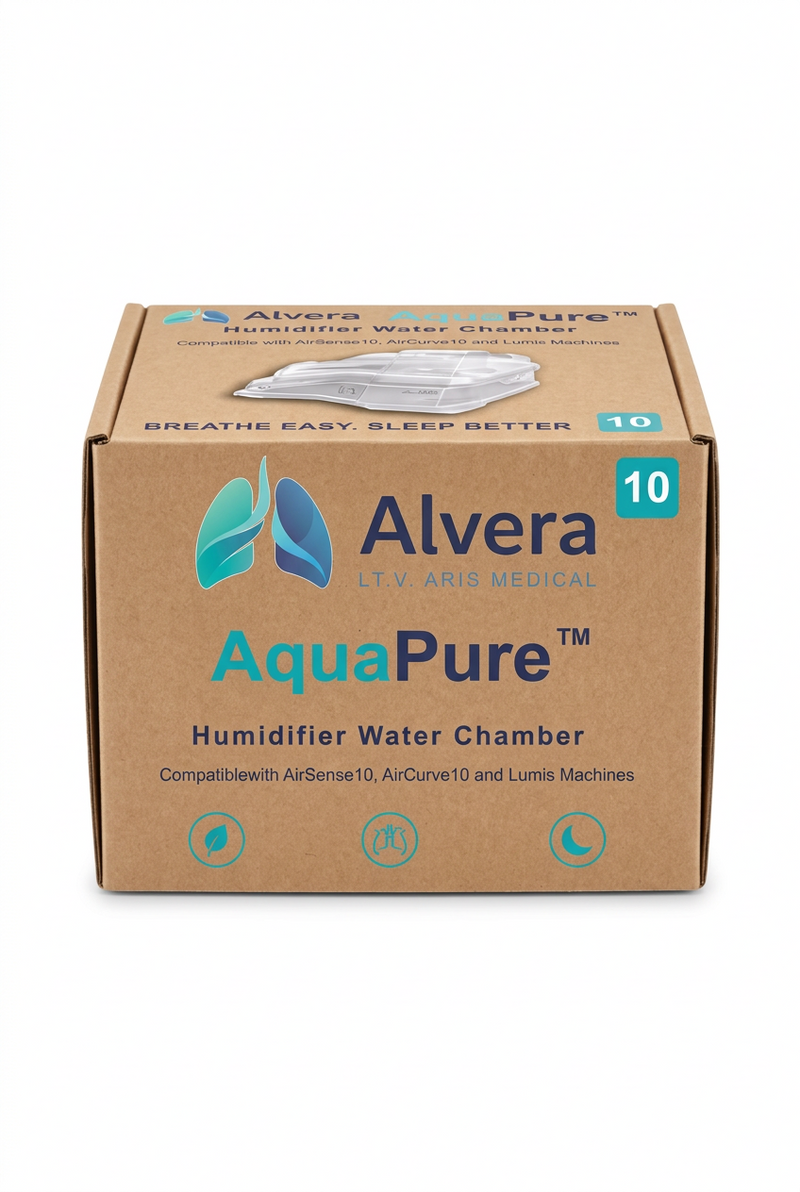 Alvera AirSense 10 Replacement Kit – AquaPure 10 Water Chamber, ThermaAir 10 Heated Tube, Beige AirGuard CPAP Supply UK