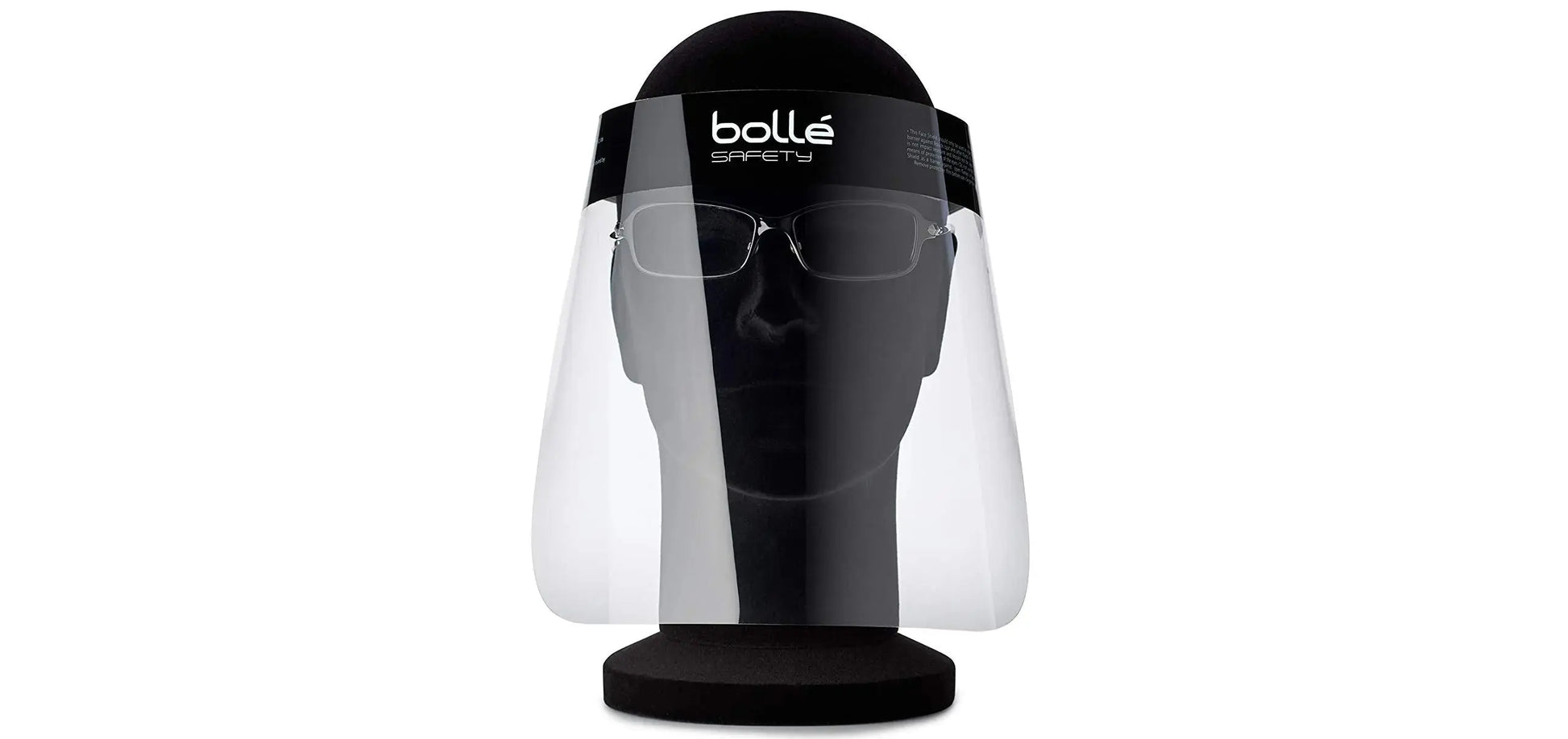 Bolle eyeglasses on a mannequin head with a white background