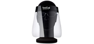 Bolle eyeglasses on a mannequin head with a white background
