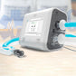 Philips Trilogy Evo Portable hospital-to-home ventilator with hoses on a white background