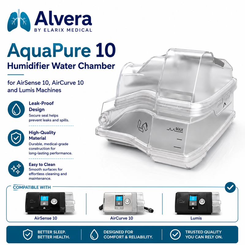 Alvera AquaPure 10 Humidifier Water Chamber for AirSense 10, AirCurve