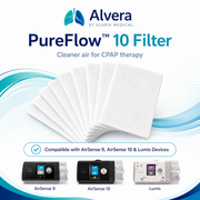 ALVERA PureFlow 10 Filter Compatible with AirSense 9 & AirSense 10 Devices