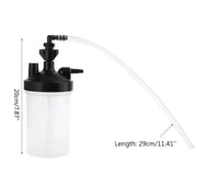 Black and white device with a hose, showing measurements on a white background