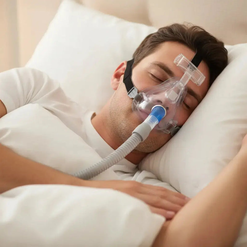 Universal Full Face Mask with Free Adjustable Headgear & CPAP Hose SelfiMed UK