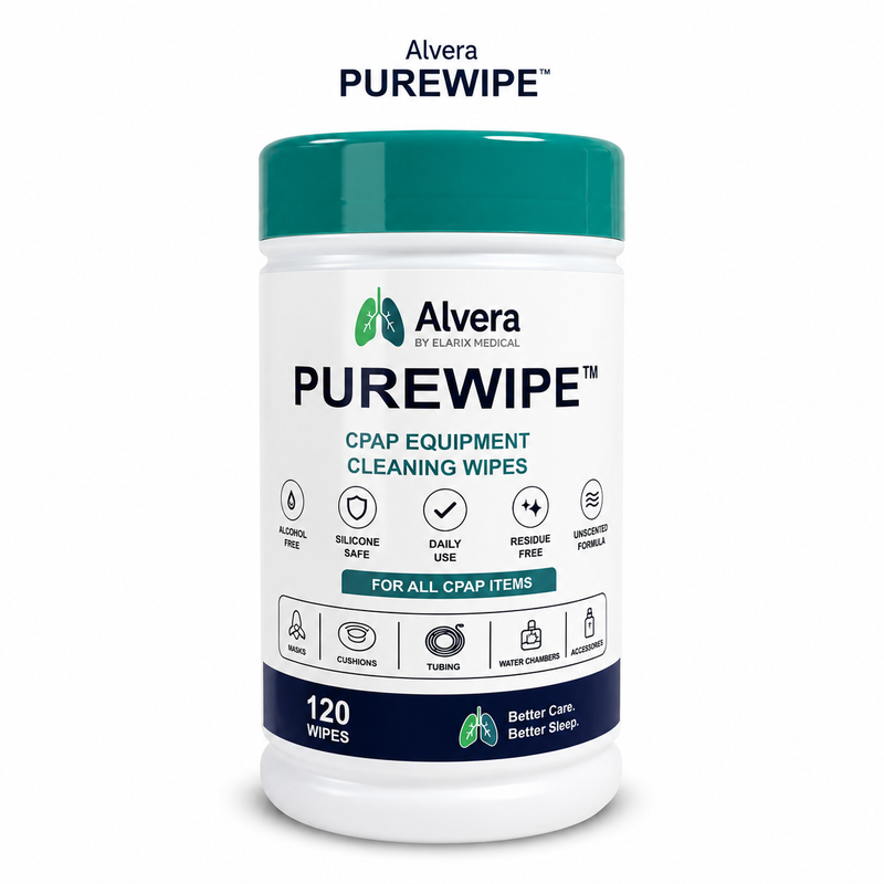 Alvera PureWipe CPAP Equipment Cleaning Wipes — 120 Wipe Tub SelfiMed UK