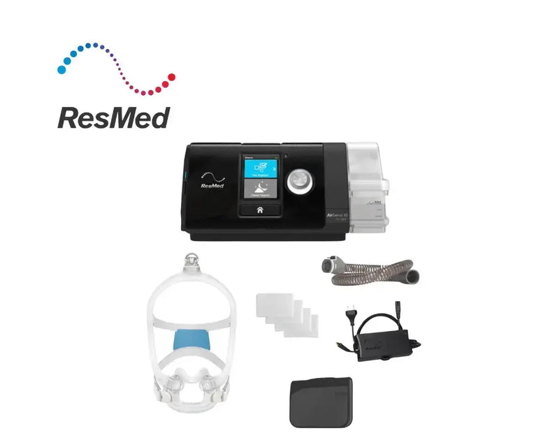 Resmed AirSense 10 AutoSet CPAP Machine Bundle with AirFit F40 CPAP Mask, Tubing & Humidifier - SelfiMed UK