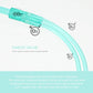 Oxygen tube with check valve labeled 'CO2' on a light blue background
