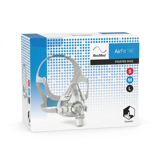 ResMed AirFit F20 Full Face CPAP Mask Starter Pack (Small, Medium & Large) CPAP Supply UK
