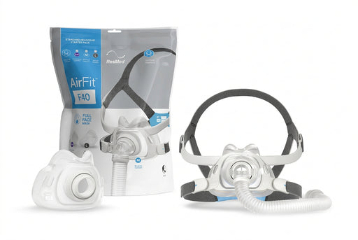ResMed AirFit F40 Full Face CPAP Mask Starter Pack – Standard Headgear CPAP Supply UK
