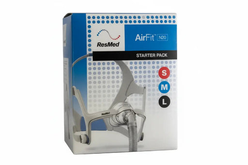 ResMed AirFit N20 CPAP Nasal CPAP Mask Starter Pack – S, M, & L