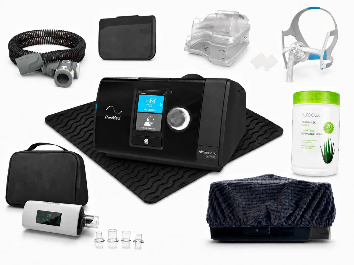 Resmed AirSense 10 AutoSet CPAP Machine With AirFit N20 Nasal CPAP Mask Complete Bundle Package complete bundle CPAPSupply UK