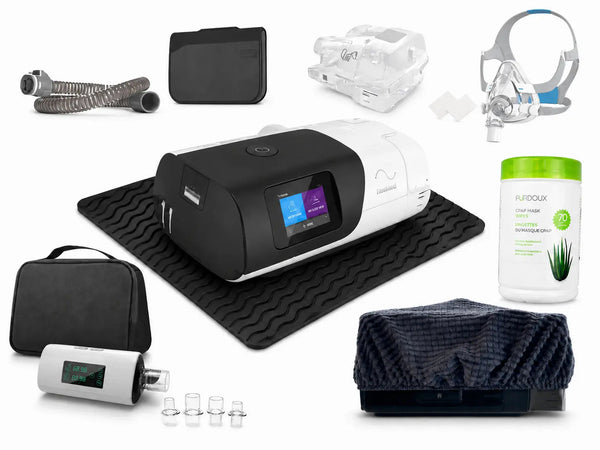 Resmed AirSense 11 AutoSet CPAP Machine with AirFit F20 Full Face Mask Complete Bundle Package