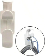Secure bedside CPAP hook and hose holder for sleep therapy